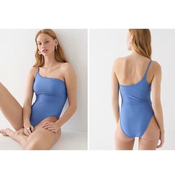 NWT J. Crew Ribbed One Shoulder Bathing Suit Pink Wild Hibiscus Women’s 6 Swim - Picture 8 of 8